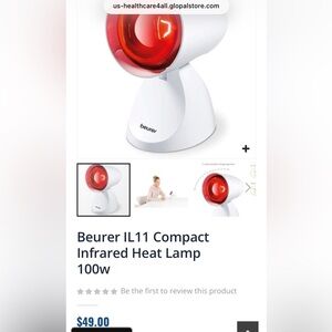 Red and White Infrared Heat Lamp